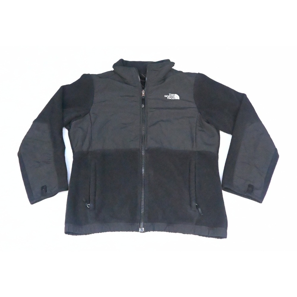 The North Face Polartec Recycled Fleece Jacket Black Full Zip Overlay Panels